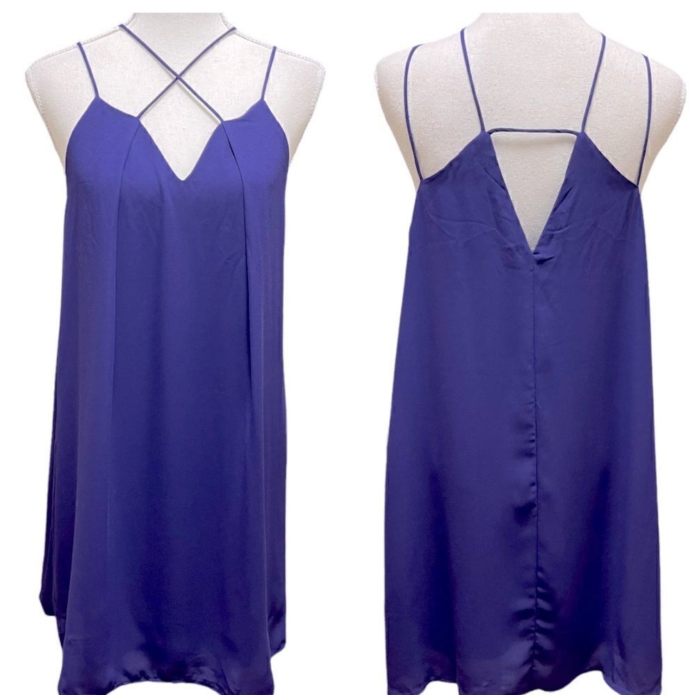She + Sky Strappy Chiffon Shift Dress SMALL NWT